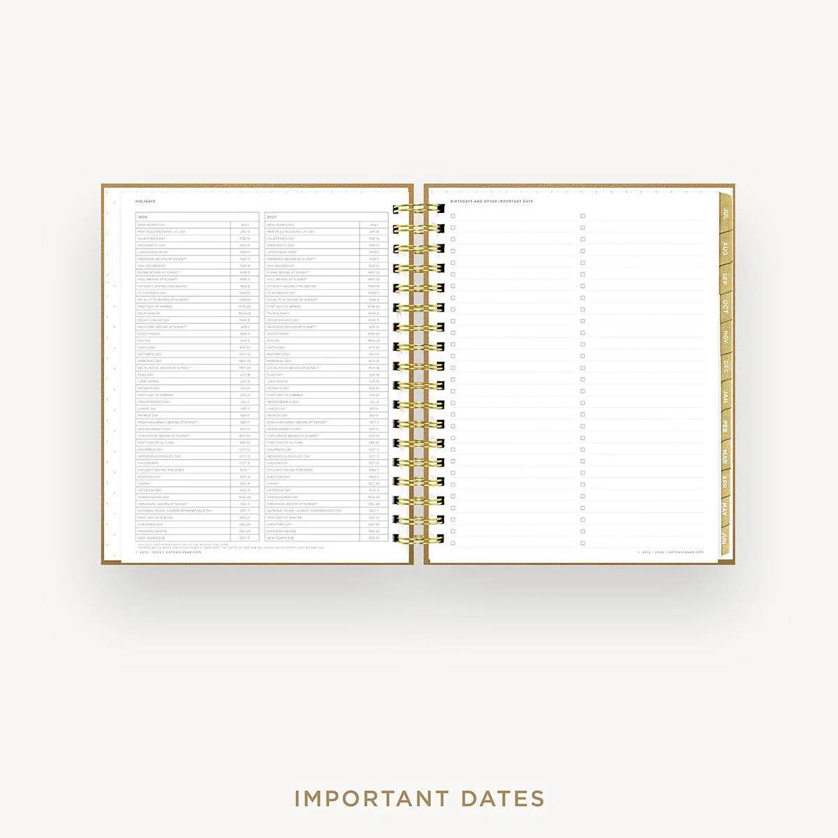 2026-27 Daily Planner: Caramel Latte Pebble Texture - Image 10