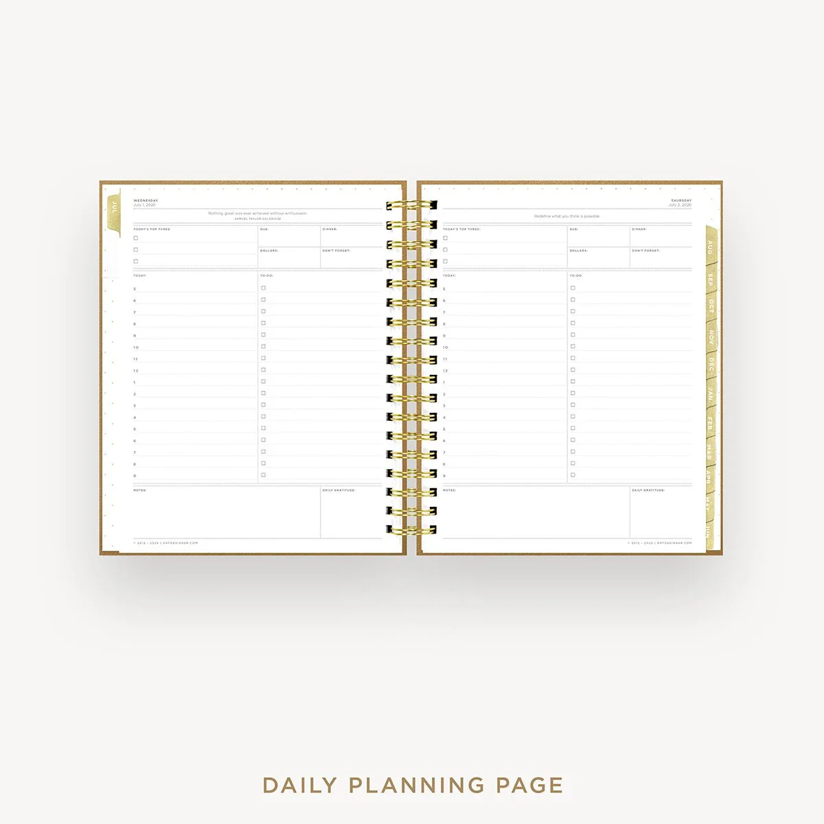 2026-27 Daily Planner: Caramel Latte Pebble Texture - Image 12