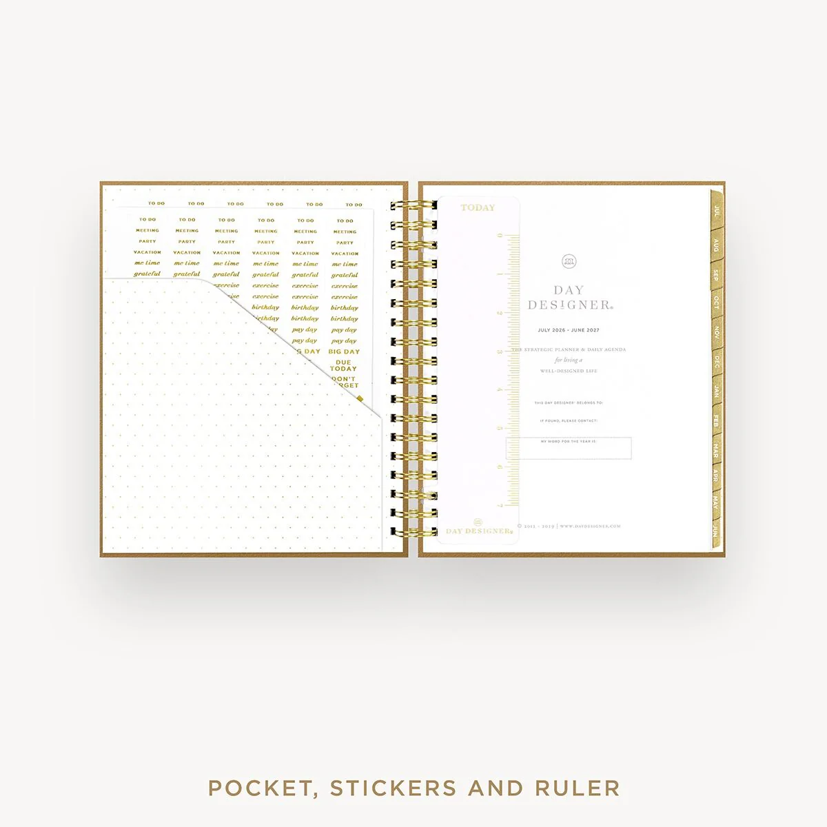 2026-27 Daily Planner: Caramel Latte Pebble Texture - Image 4