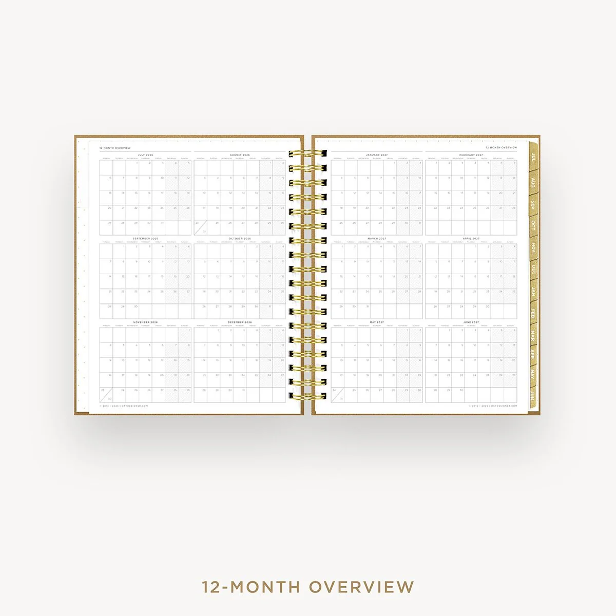 2026-27 Daily Planner: Caramel Latte Pebble Texture - Image 9