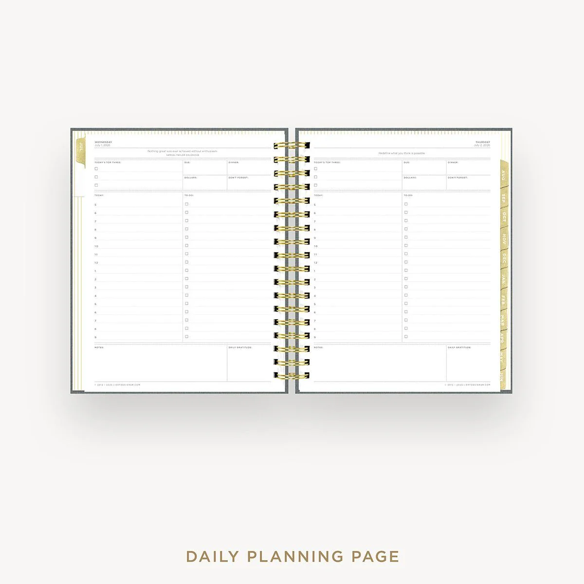 2026-27 Daily Planner: Charcoal Bookcloth - Image 12