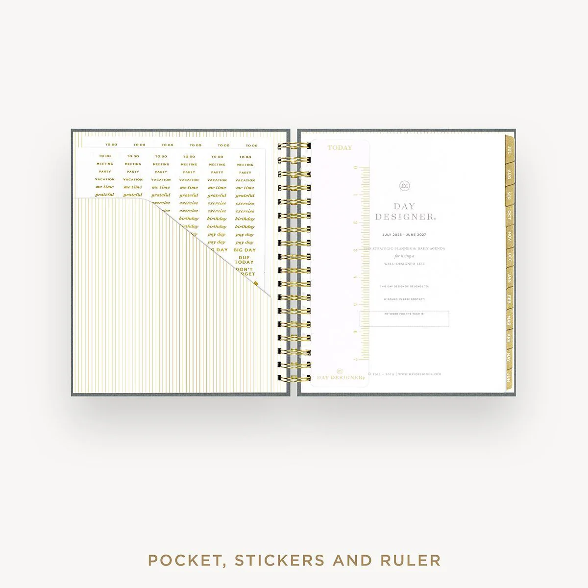 2026-27 Daily Planner: Charcoal Bookcloth - Image 4