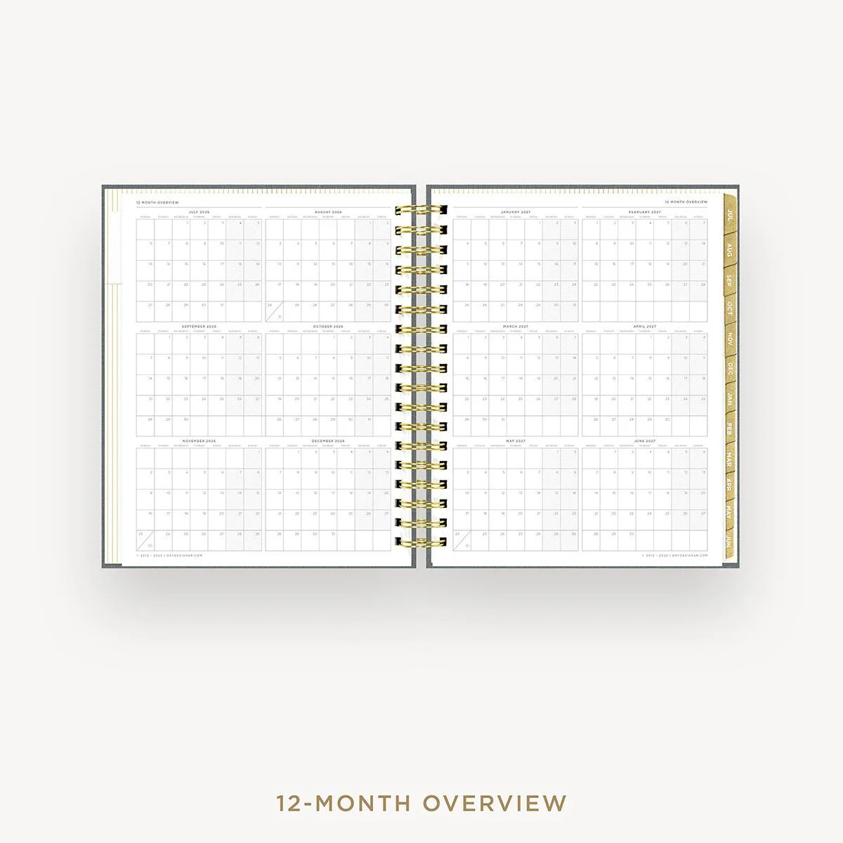 2026-27 Daily Planner: Charcoal Bookcloth - Image 9