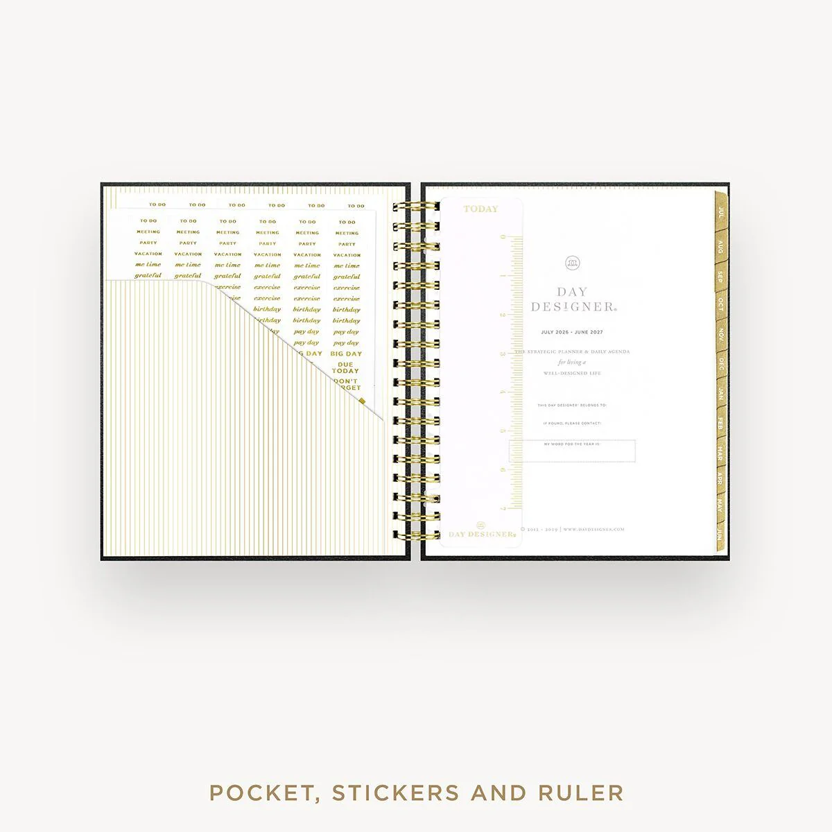 2026-27 Daily Planner: Classic Black Pebble Texture - Image 4