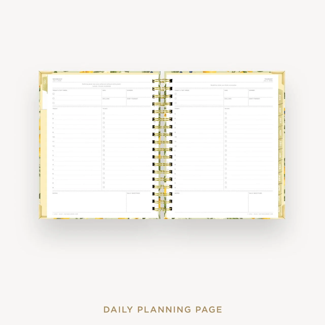 2026-27 Daily Planner: Lemon Floral Sage - Image 12