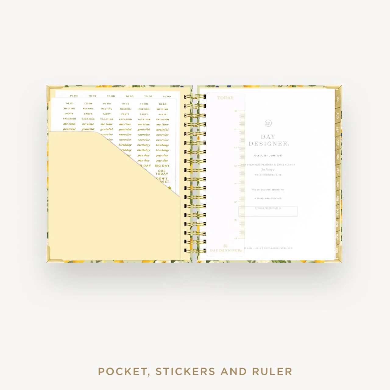 2026-27 Daily Planner: Lemon Floral Sage - Image 4