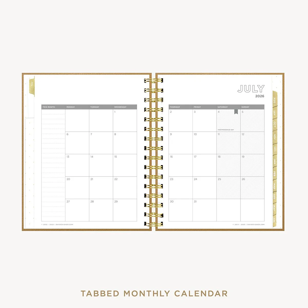 2026-27 Mini Daily Planner: Caramel Latte Pebble Texture - Image 11