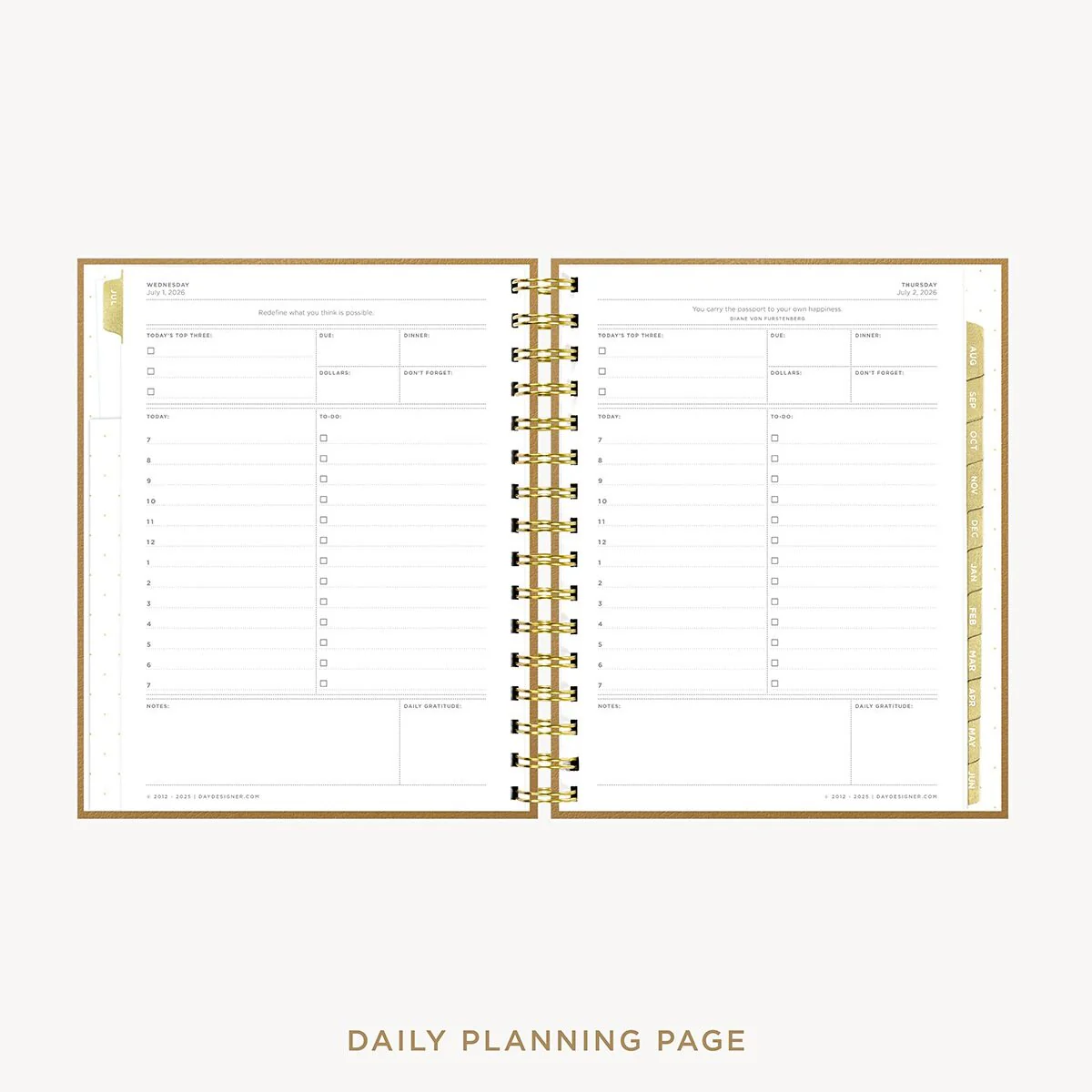 2026-27 Mini Daily Planner: Caramel Latte Pebble Texture - Image 12