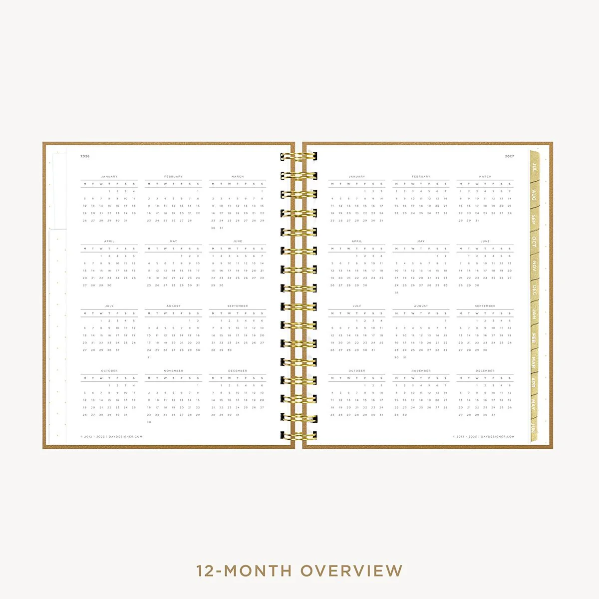 2026-27 Mini Daily Planner: Caramel Latte Pebble Texture - Image 9
