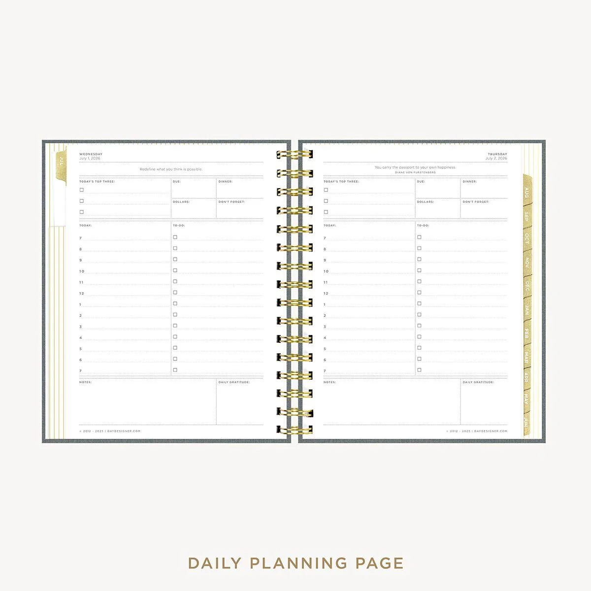 2026-27 Mini Daily Planner: Charcoal Bookcloth - Image 12