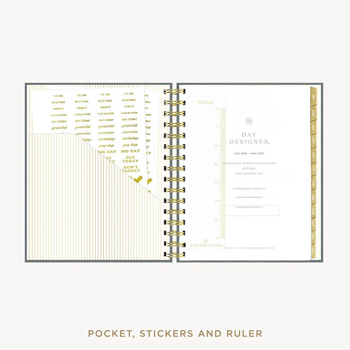2026-27 Mini Daily Planner: Charcoal Bookcloth - Image 4