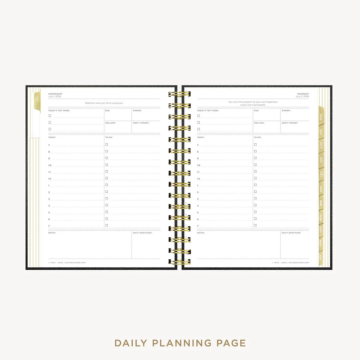 2026-27 Mini Daily Planner: Classic Black Pebble Texture - Image 12