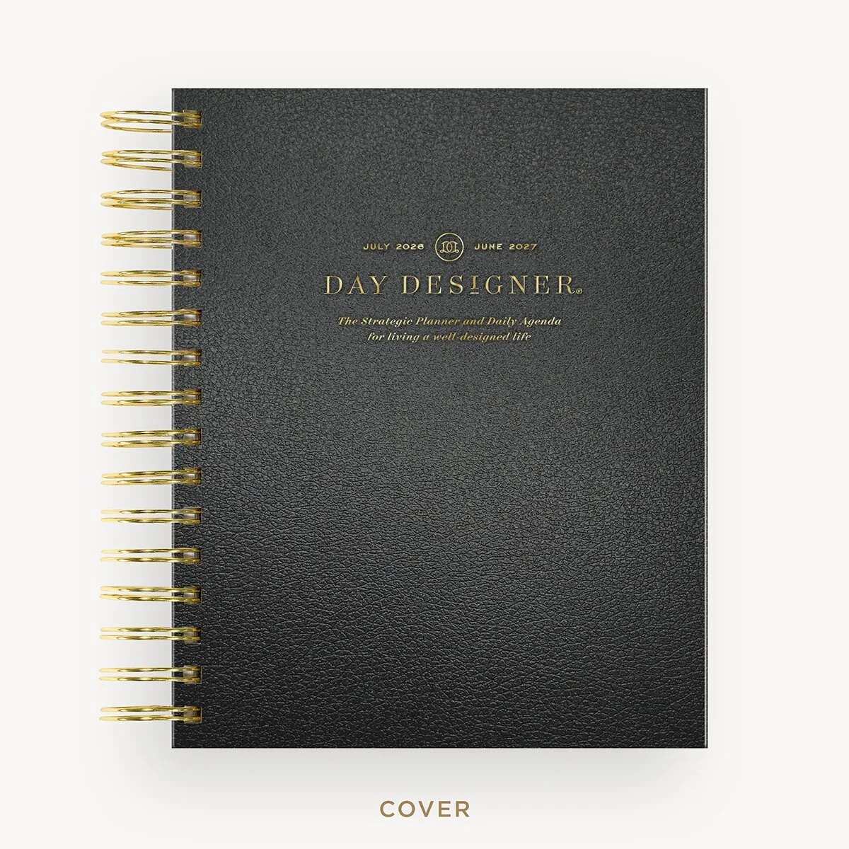 2026-27 Mini Daily Planner: Classic Black Pebble Texture - Image 3
