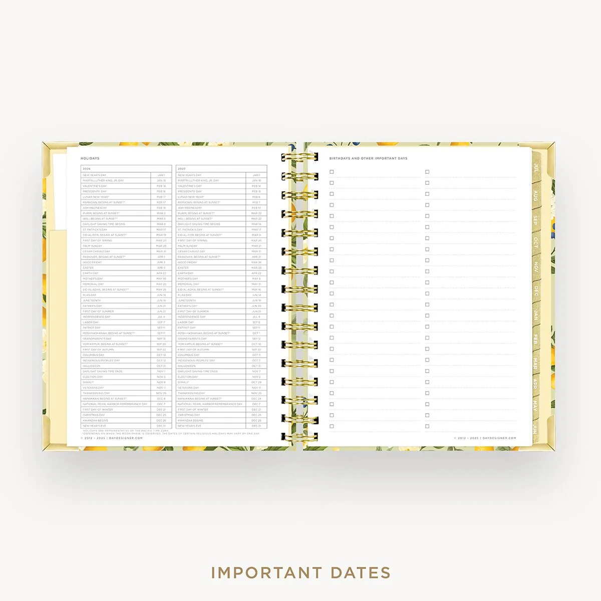 2026-27 Mini Daily Planner: Lemon Floral Sage - Image 10