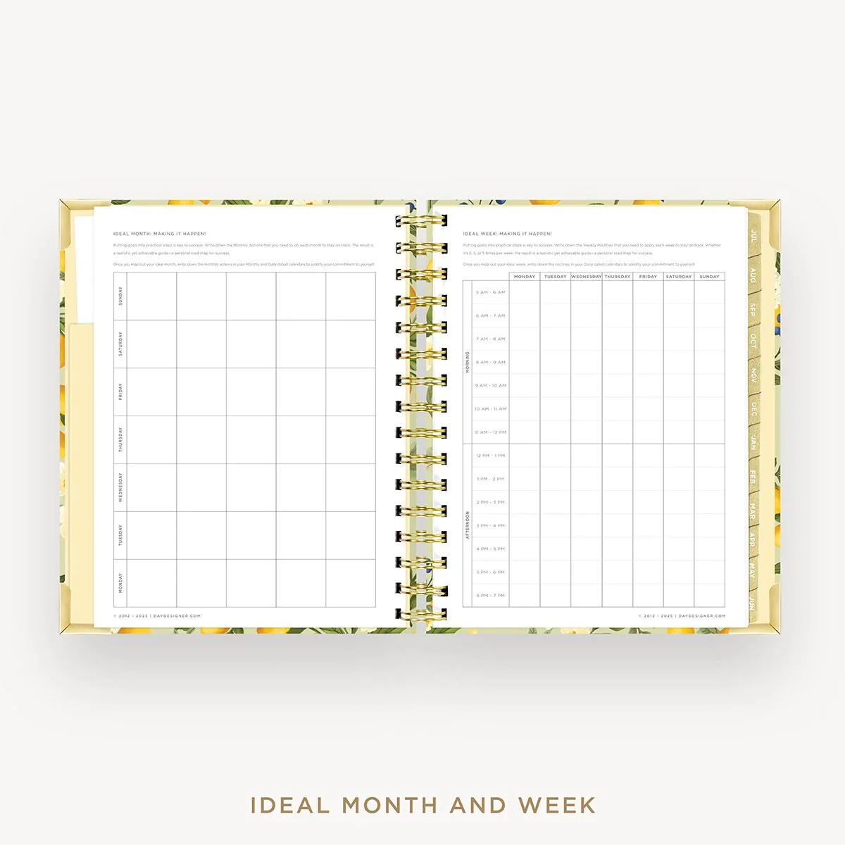 2026-27 Mini Daily Planner: Lemon Floral Sage - Image 8