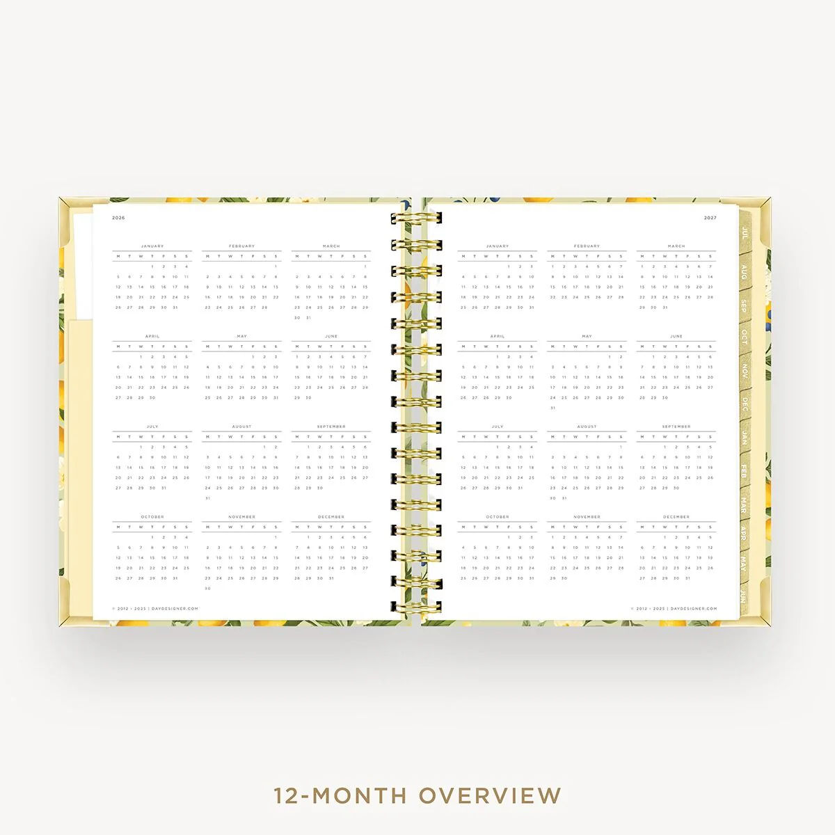 2026-27 Mini Daily Planner: Lemon Floral Sage - Image 9
