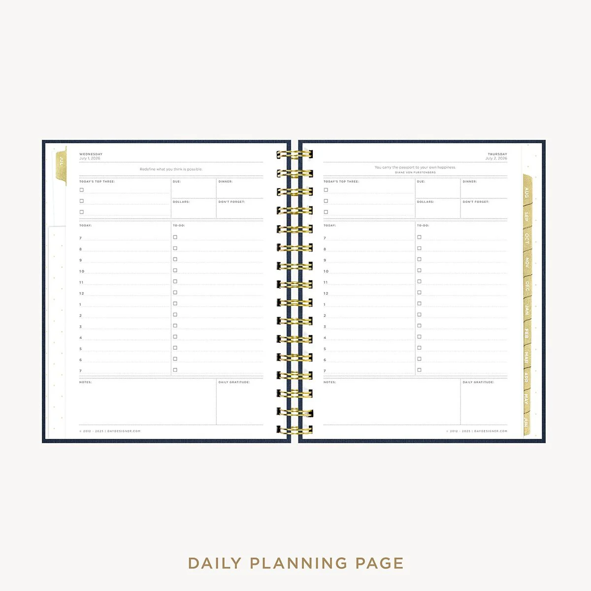 2026-27 Mini Daily Planner: Navy Bookcloth - Image 12