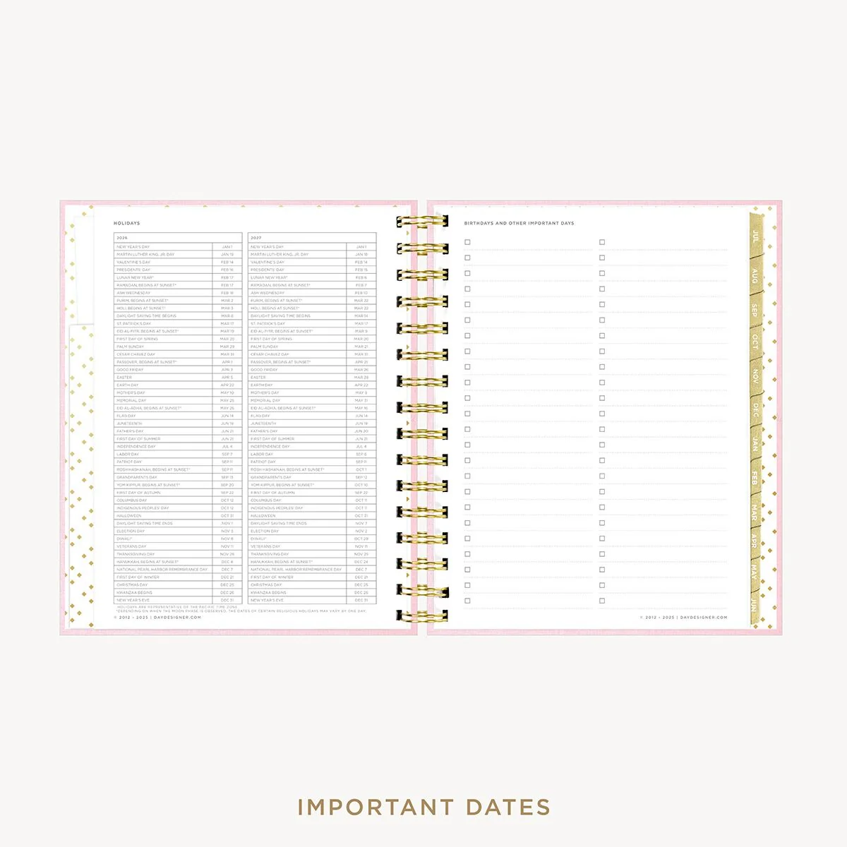2026-27 Mini Daily Planner: Peony Bookcloth - Image 10