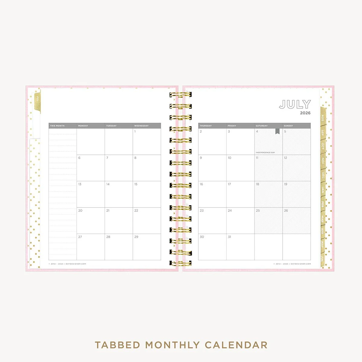 2026-27 Mini Daily Planner: Peony Bookcloth - Image 11