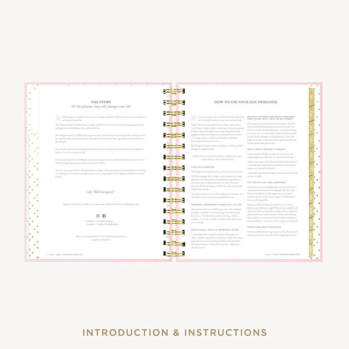 2026-27 Mini Daily Planner: Peony Bookcloth - Image 5