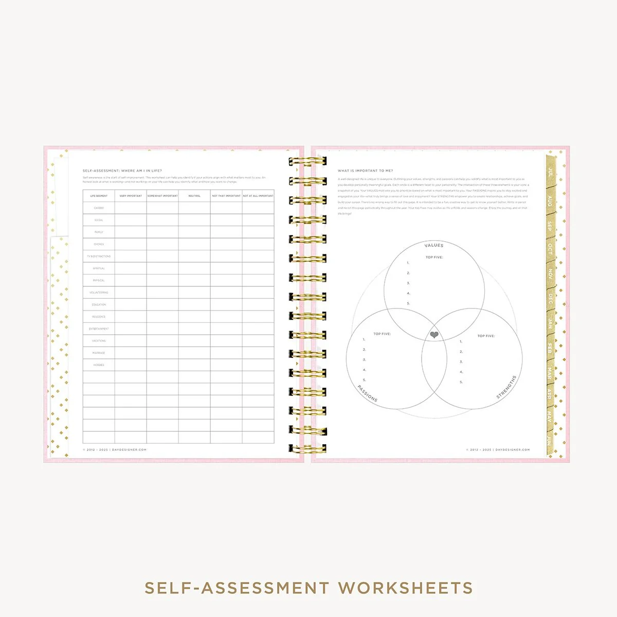 2026-27 Mini Daily Planner: Peony Bookcloth - Image 6