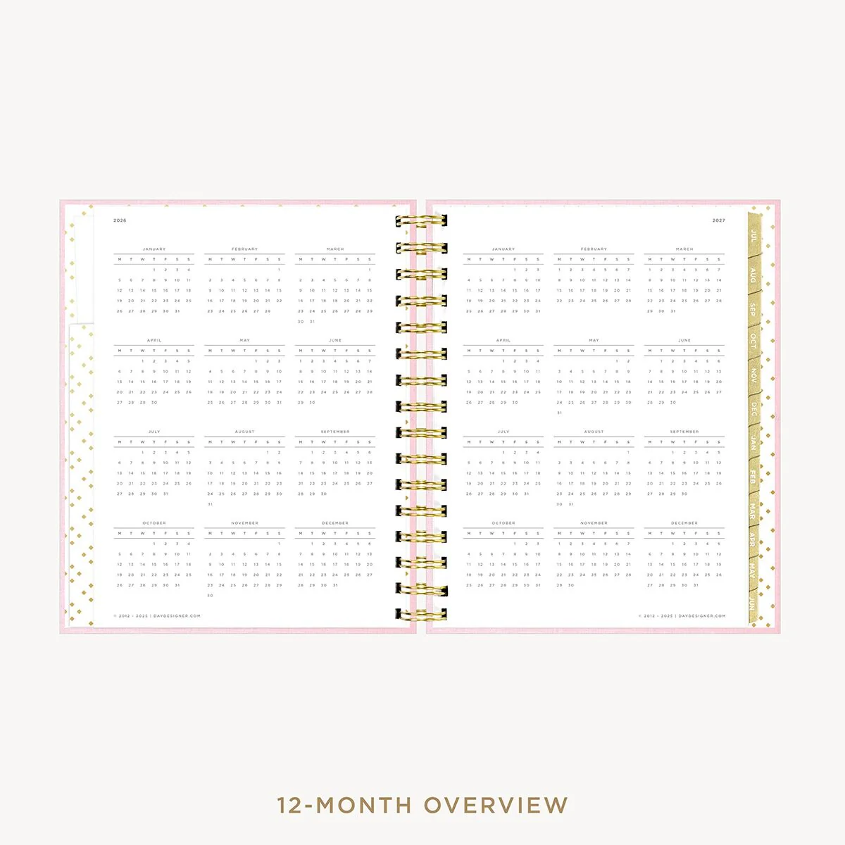 2026-27 Mini Daily Planner: Peony Bookcloth - Image 9