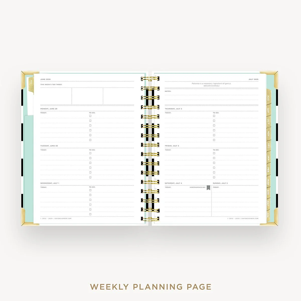 2026-27 Mini Weekly Planner: Black Stripe - Image 12