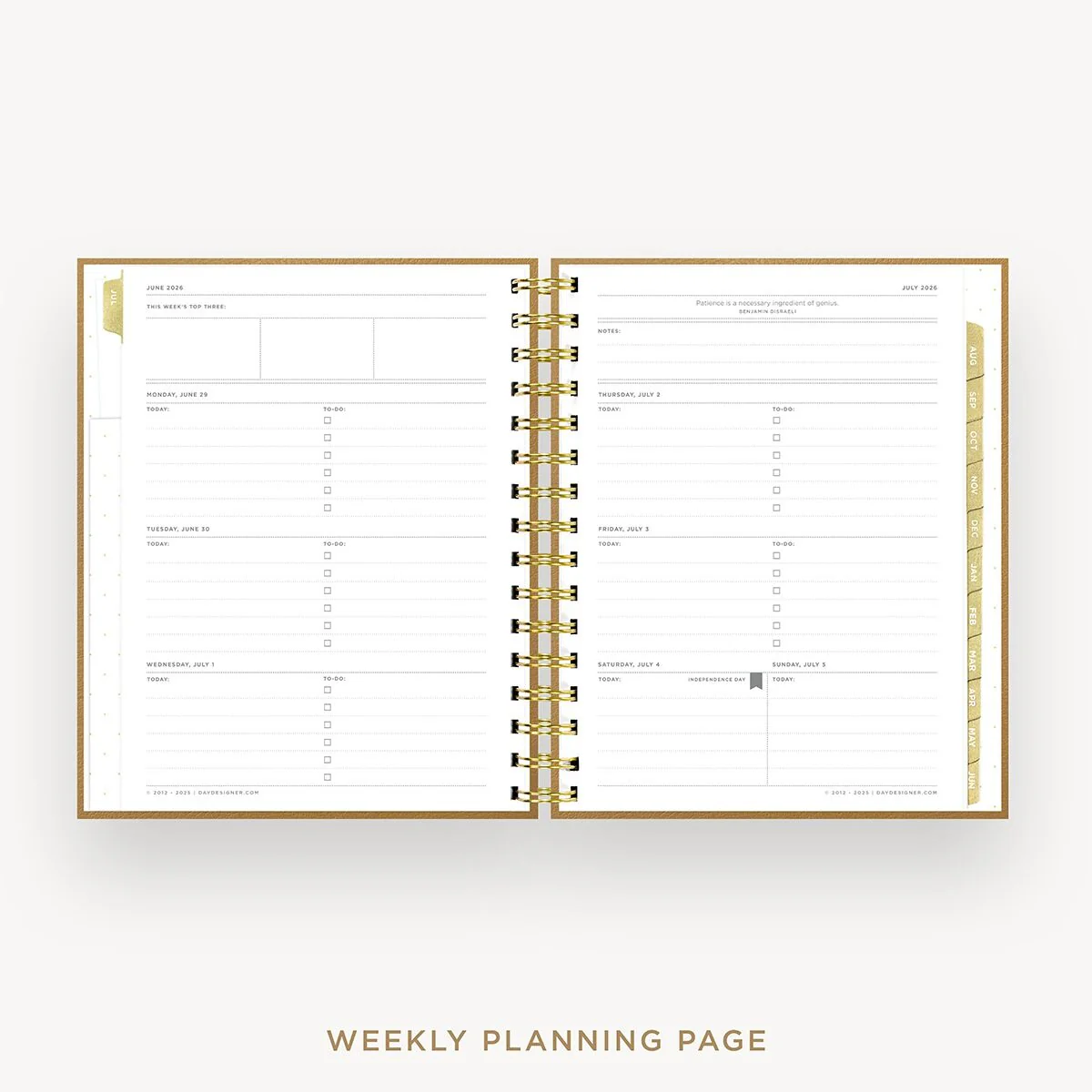 2026-27 Mini Weekly Planner: Caramel Latte Pebble Texture - Image 12