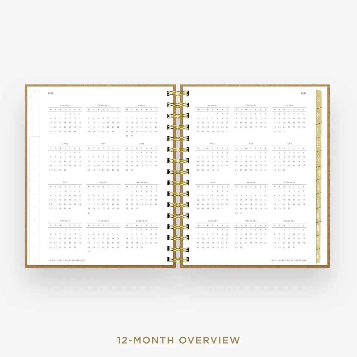 2026-27 Mini Weekly Planner: Caramel Latte Pebble Texture - Image 9