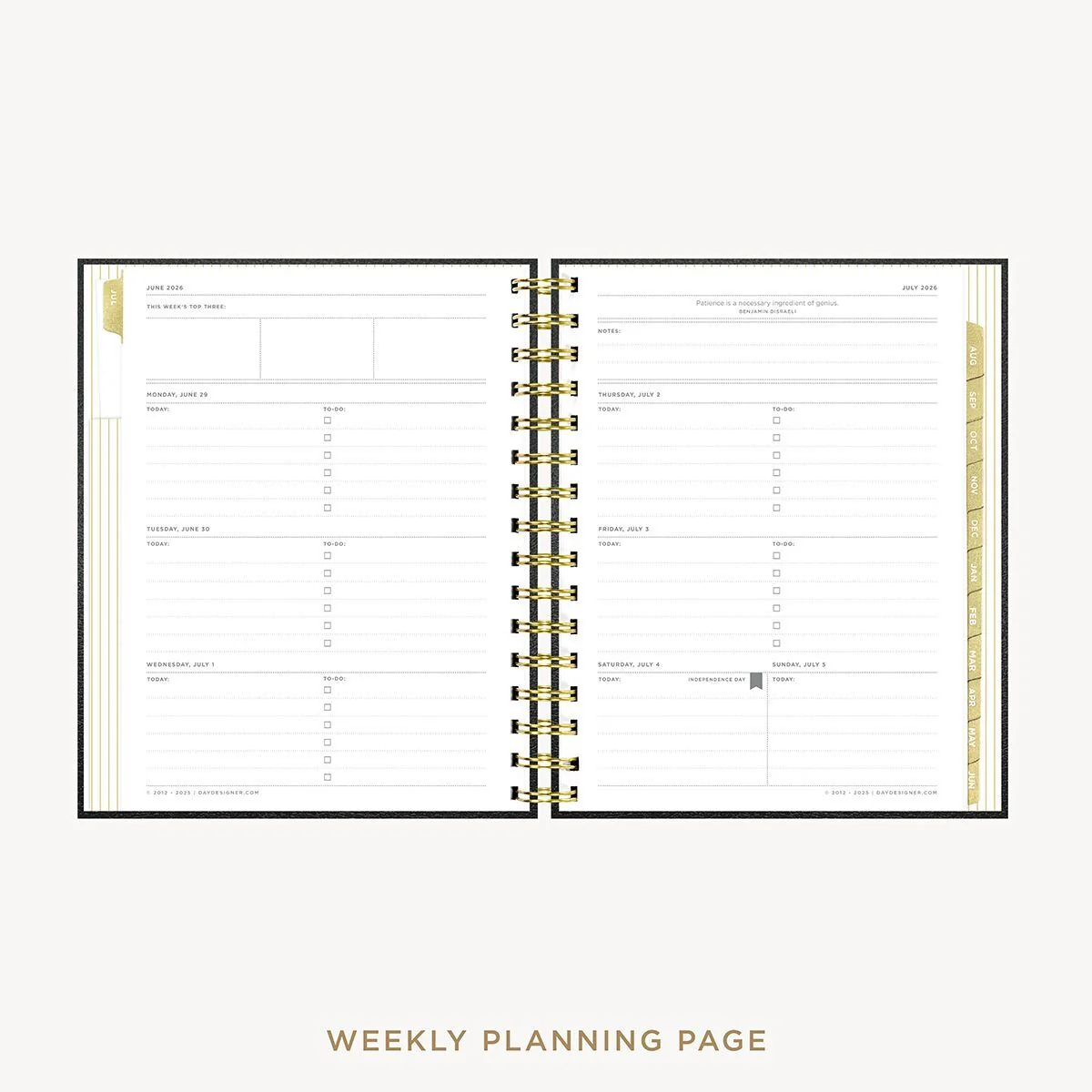 2026-27 Mini Weekly Planner: Classic Black Pebble Texture - Image 12