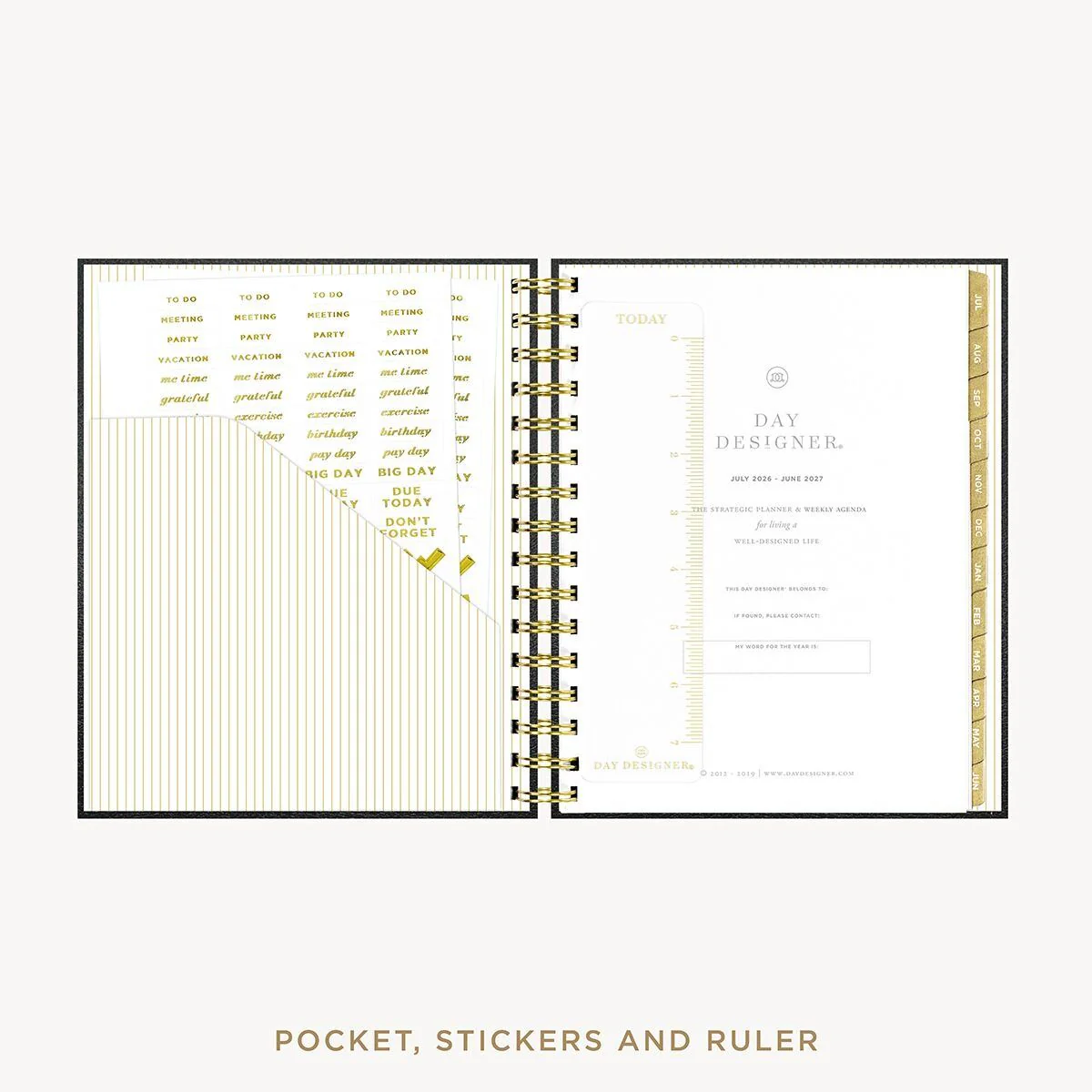 2026-27 Mini Weekly Planner: Classic Black Pebble Texture - Image 4