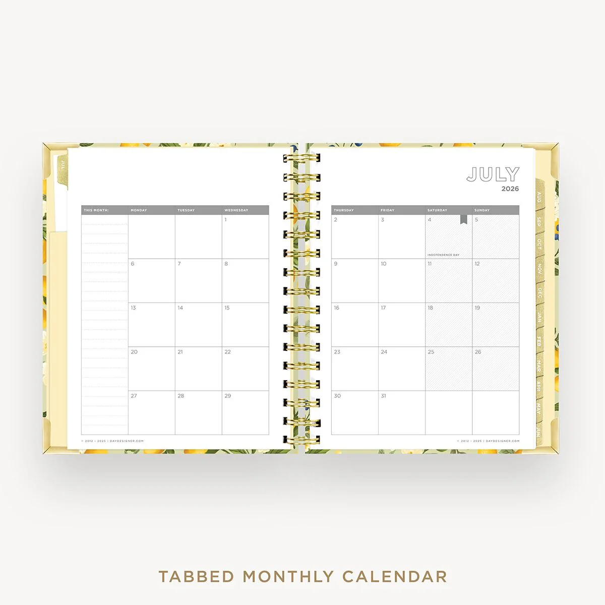 2026-27 Mini Weekly Planner: Lemon Floral Sage - Image 11