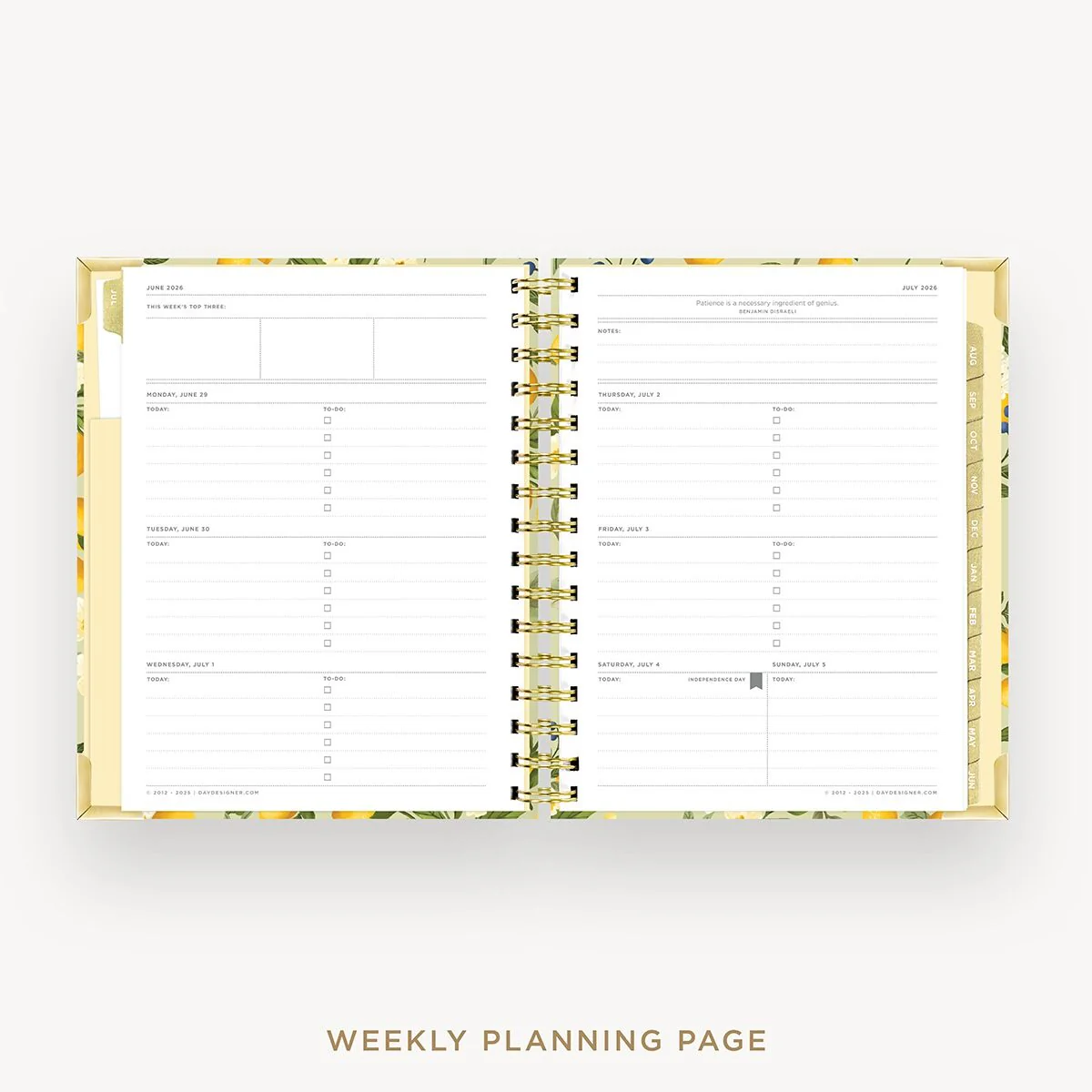 2026-27 Mini Weekly Planner: Lemon Floral Sage - Image 12