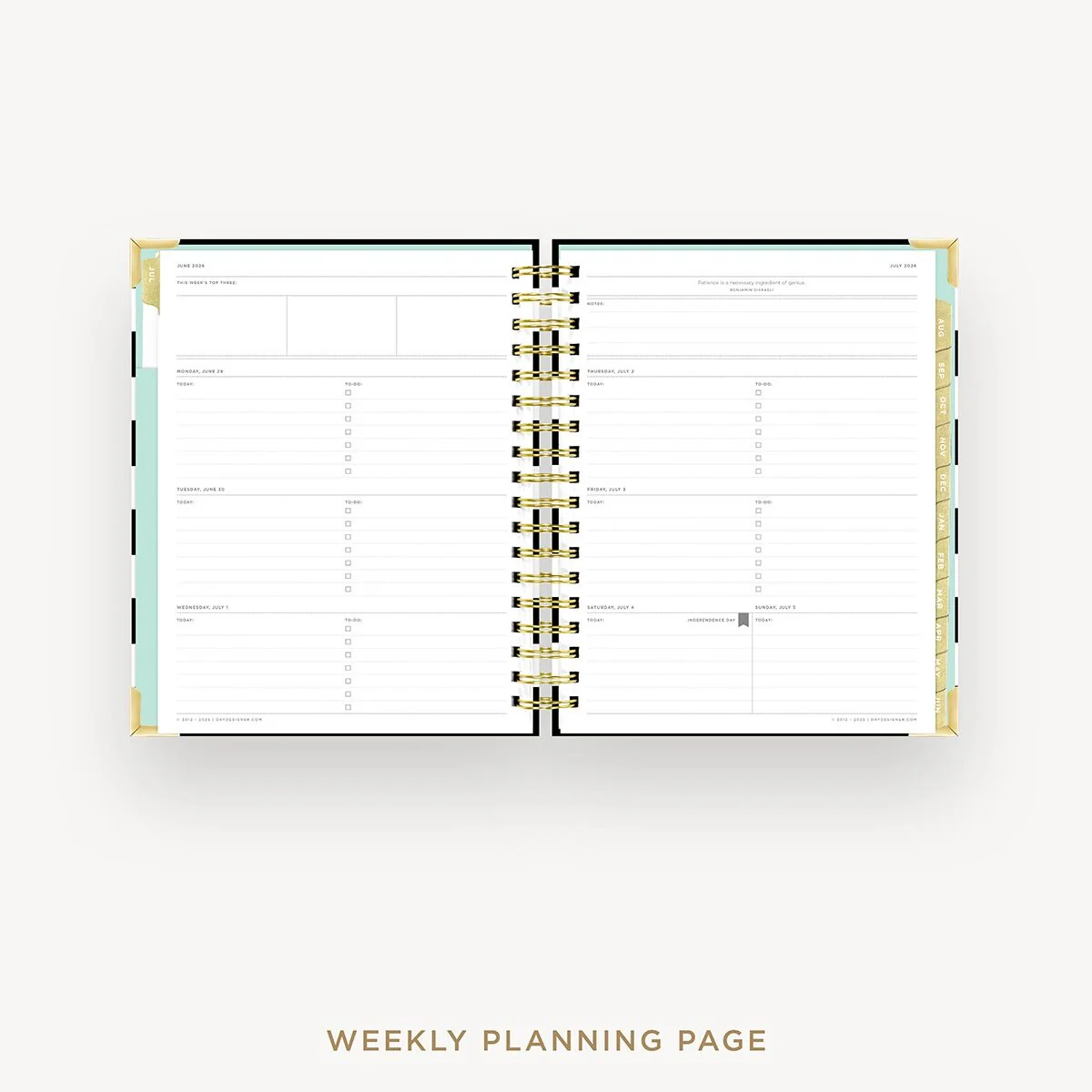 2026-27 Weekly Planner: Black Stripe - Image 12