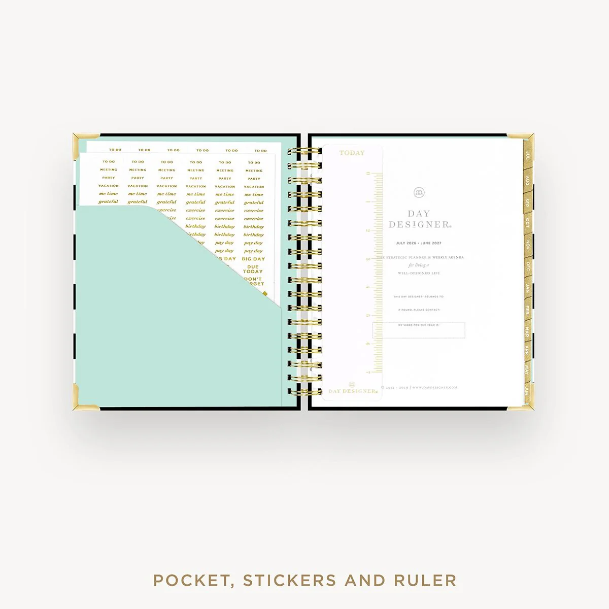 2026-27 Weekly Planner: Black Stripe - Image 4