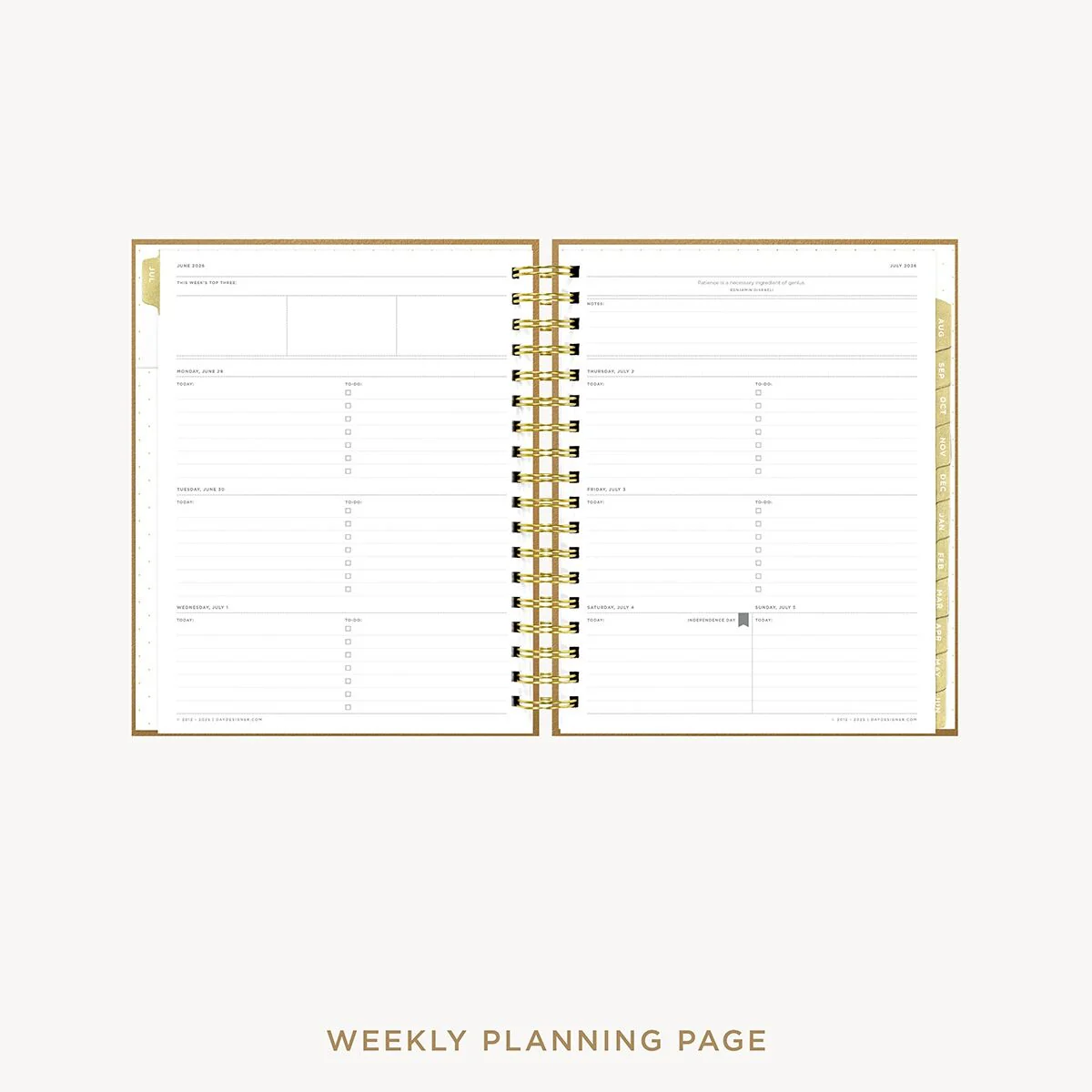 2026-27 Weekly Planner: Caramel Latte Pebble Texture - Image 12