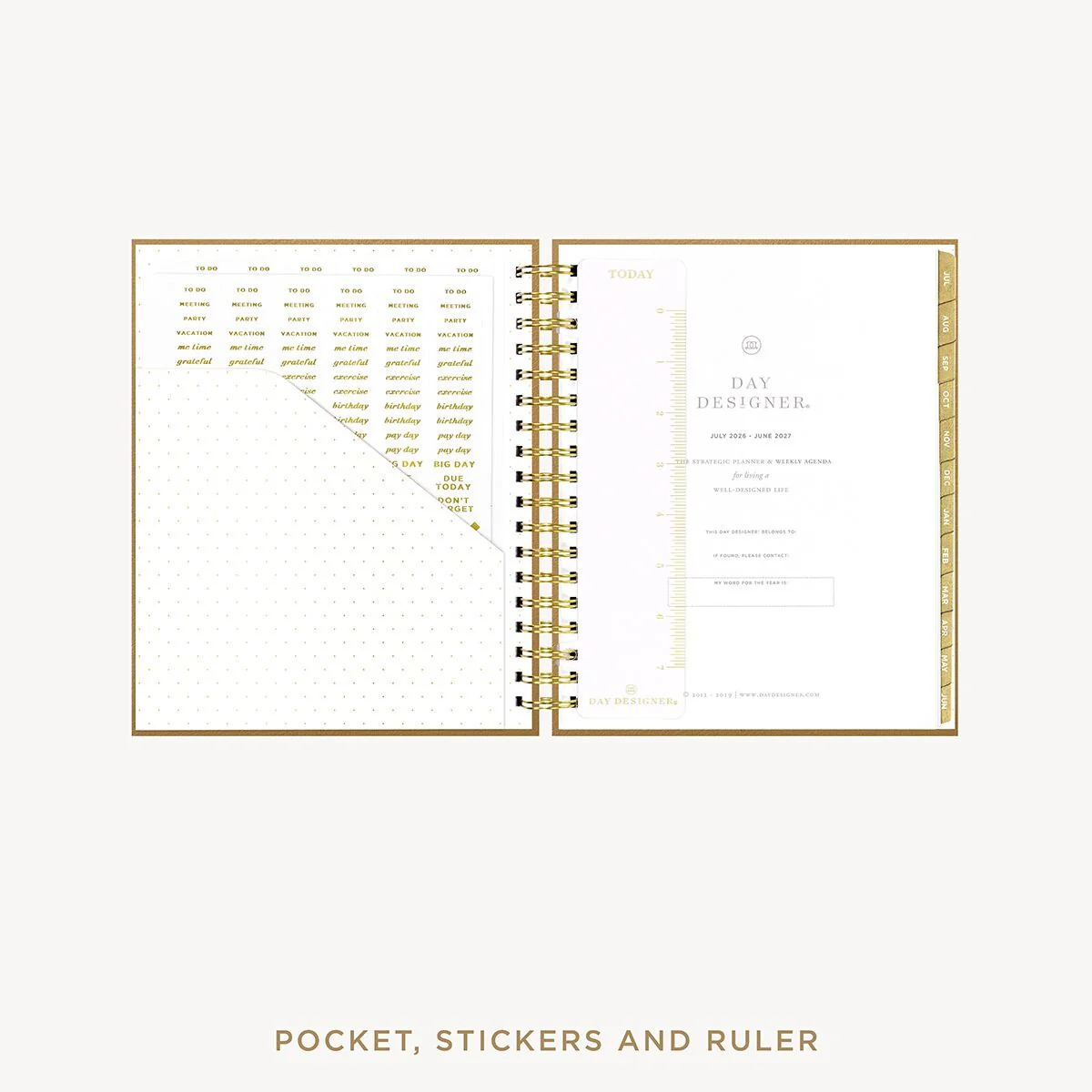 2026-27 Weekly Planner: Caramel Latte Pebble Texture - Image 4