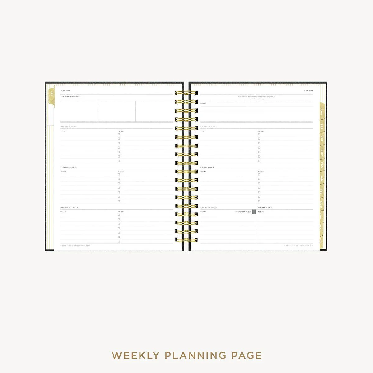 2026-27 Weekly Planner: Classic Black Pebble Texture - Image 12