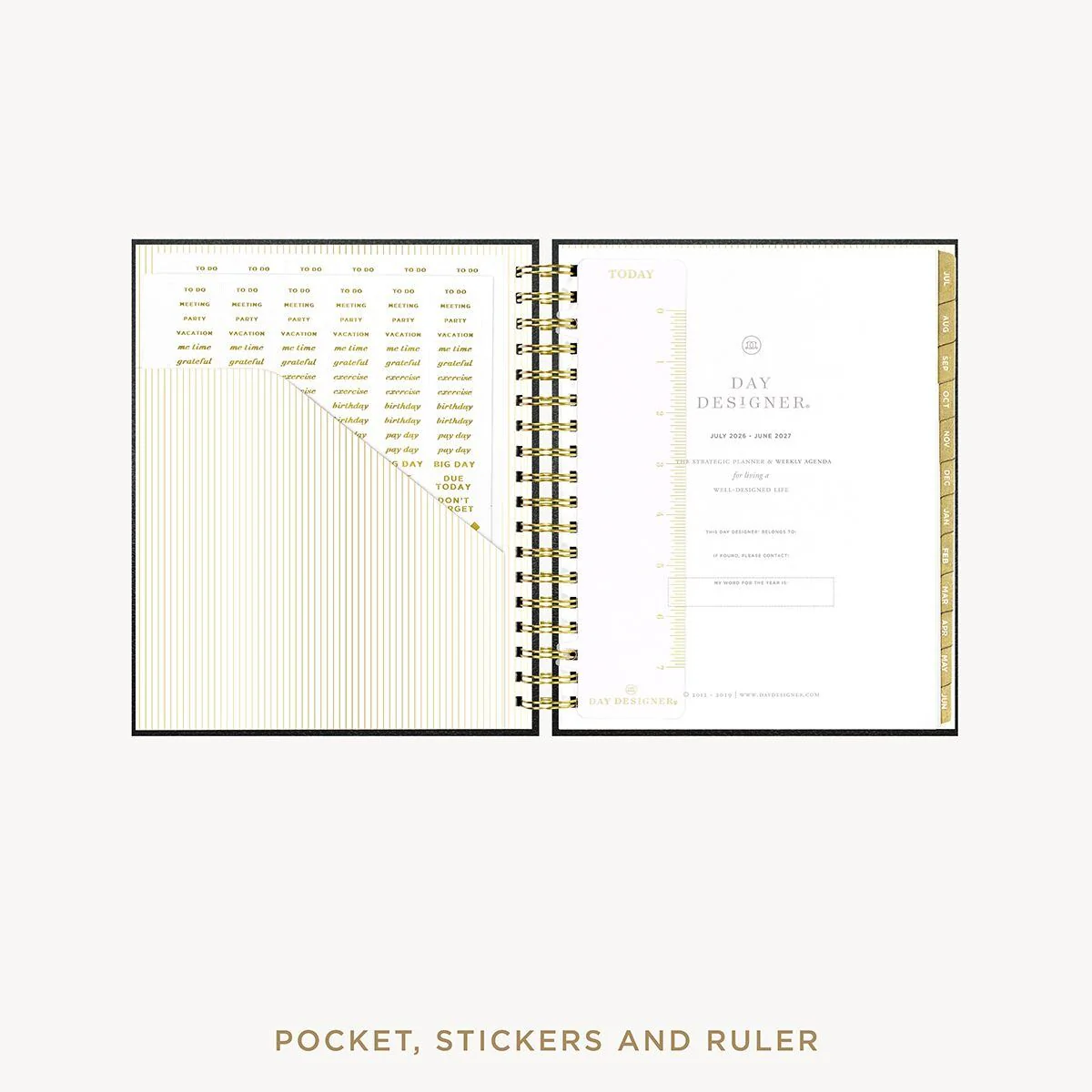 2026-27 Weekly Planner: Classic Black Pebble Texture - Image 4