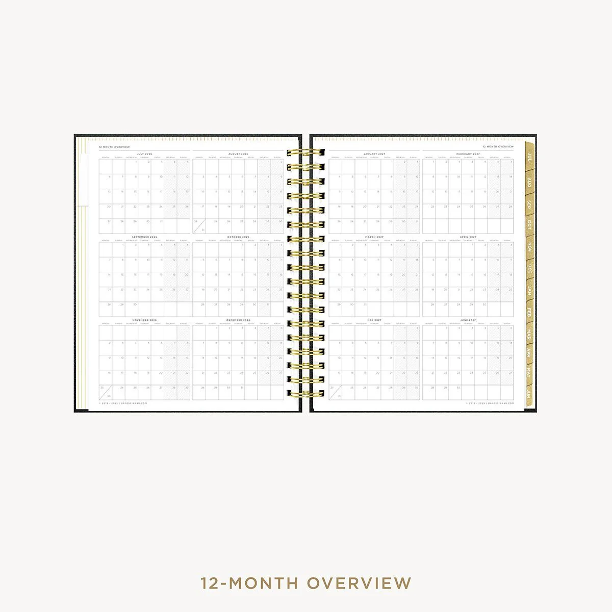 2026-27 Weekly Planner: Classic Black Pebble Texture - Image 9