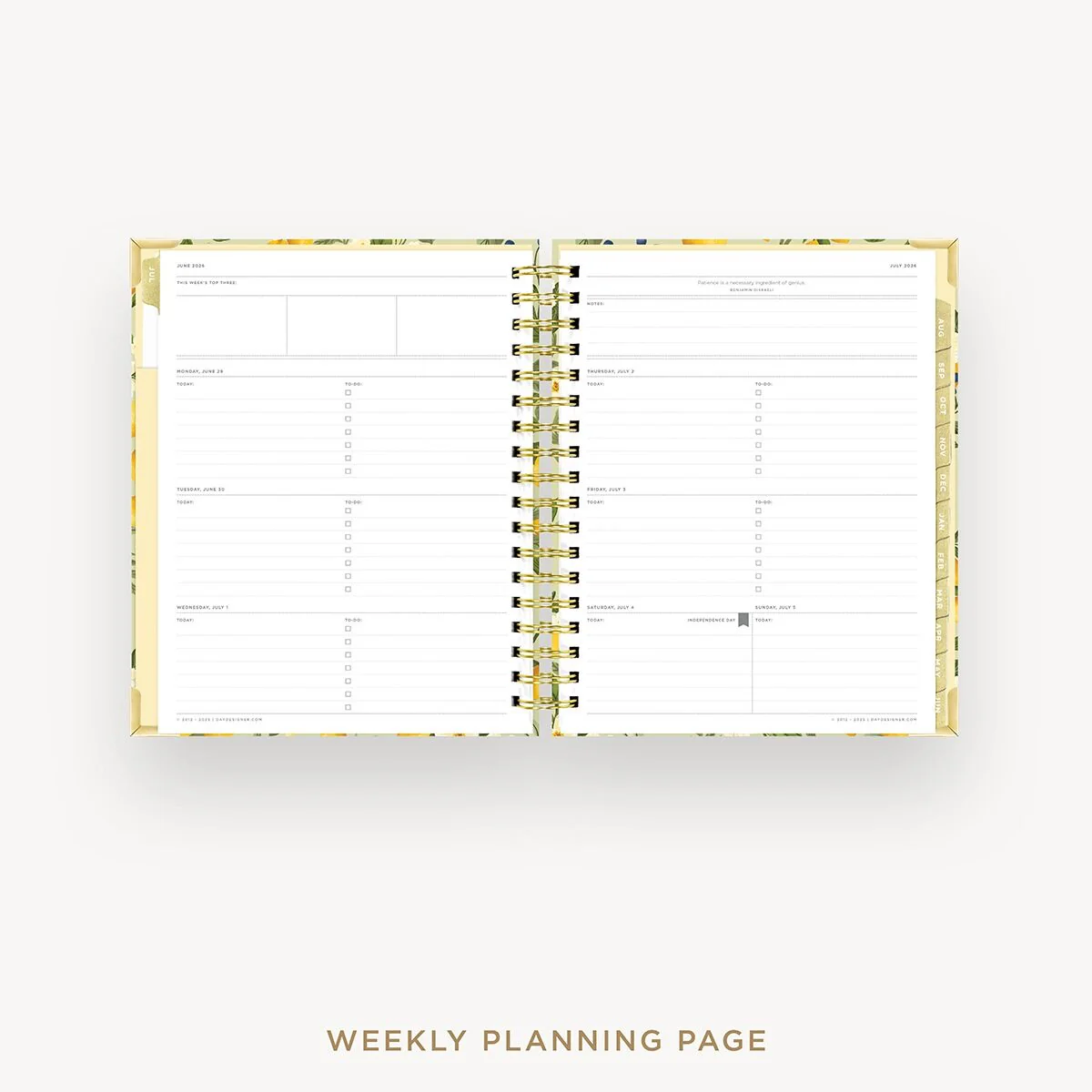 2026-27 Weekly Planner: Lemon Floral Sage - Image 12