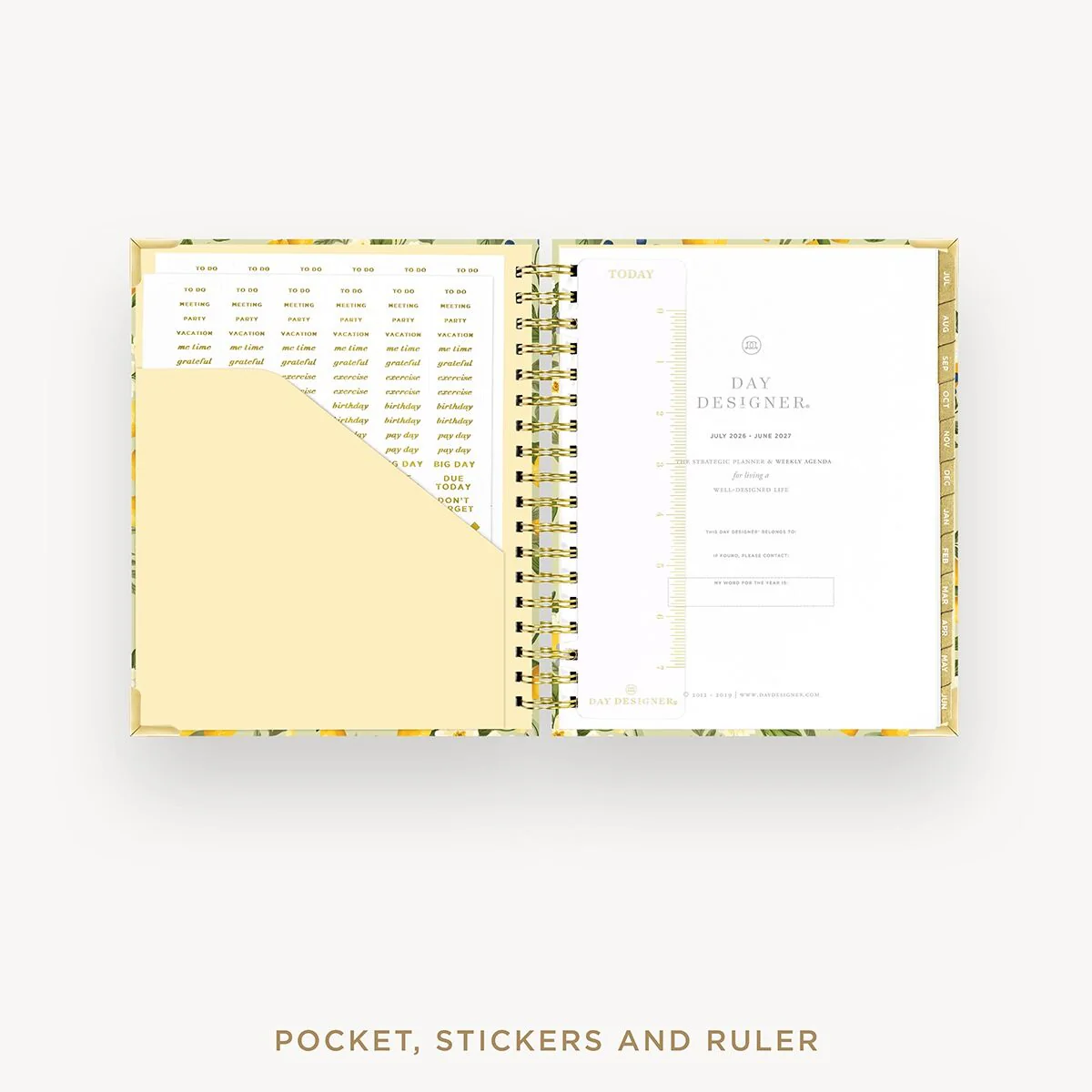 2026-27 Weekly Planner: Lemon Floral Sage - Image 4