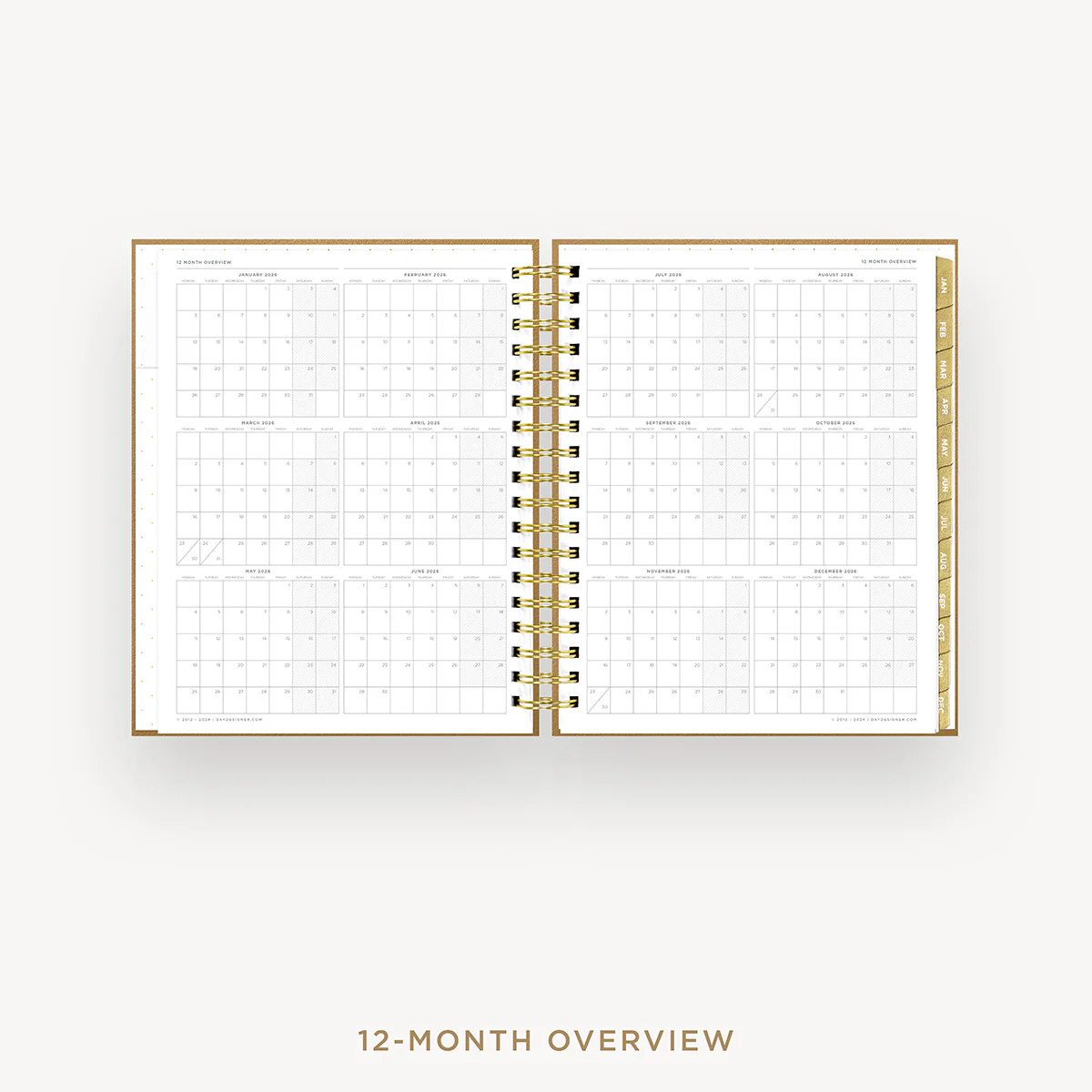 2026 Daily Planner: Caramel Latte Pebble Texture - Image 10