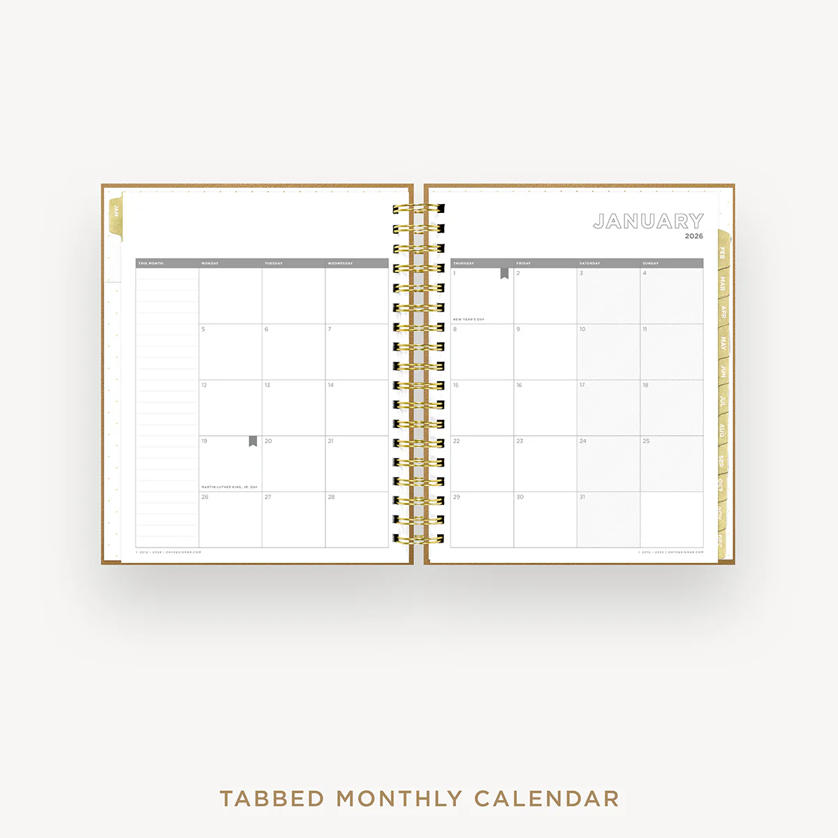 2026 Daily Planner: Caramel Latte Pebble Texture - Image 12