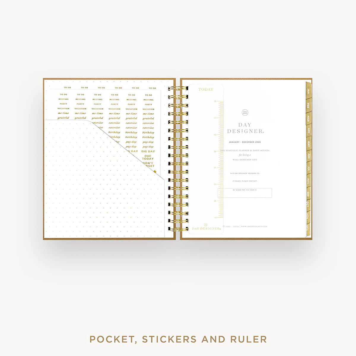 2026 Daily Planner: Caramel Latte Pebble Texture - Image 5