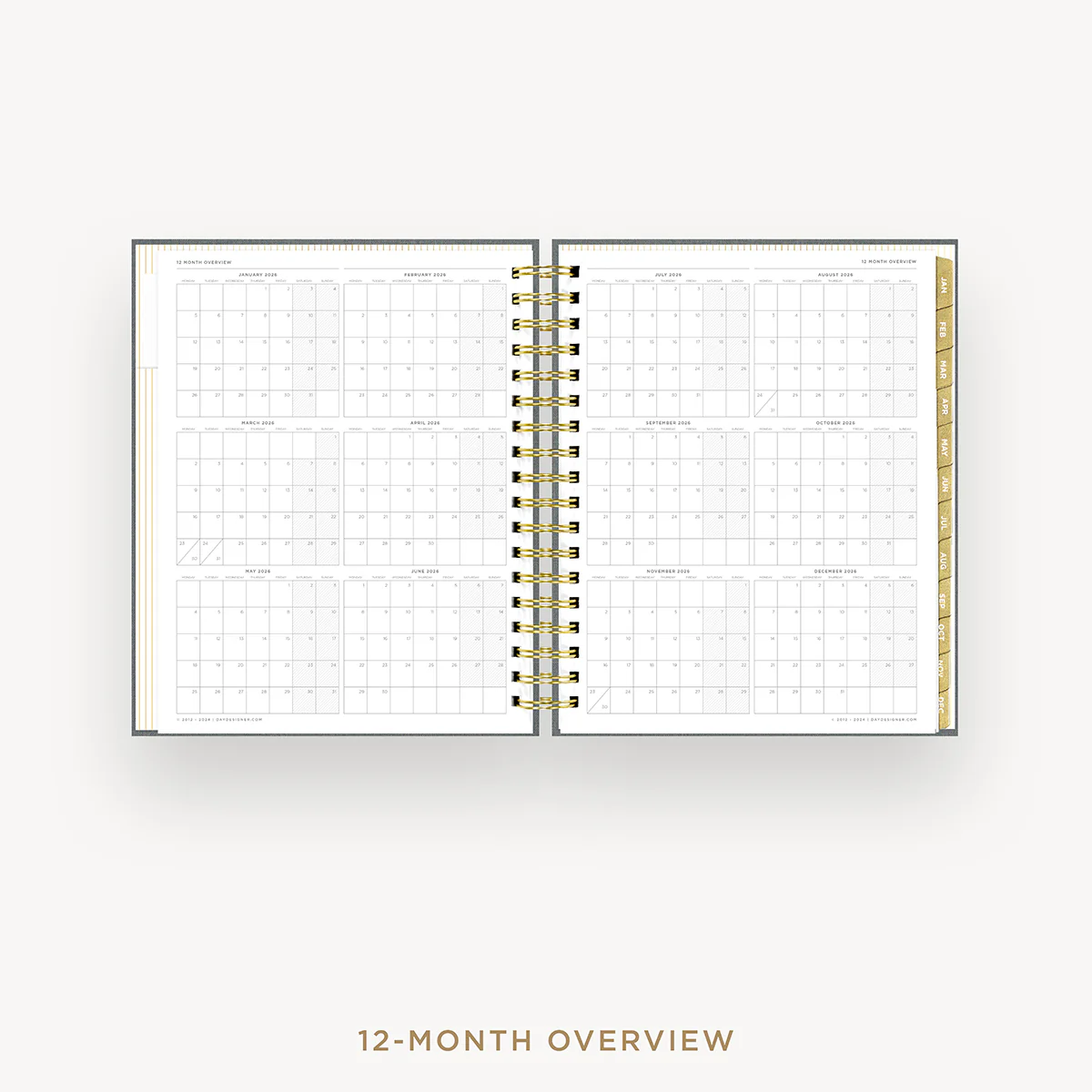 2026 Daily Planner: Charcoal Bookcloth - Image 10
