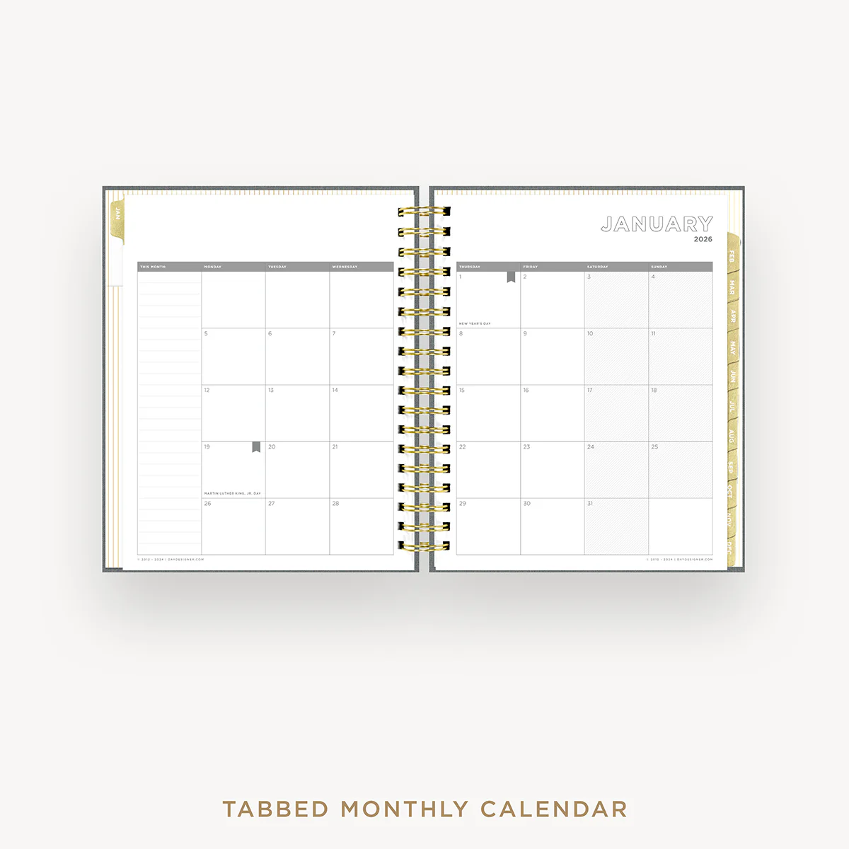 2026 Daily Planner: Charcoal Bookcloth - Image 12