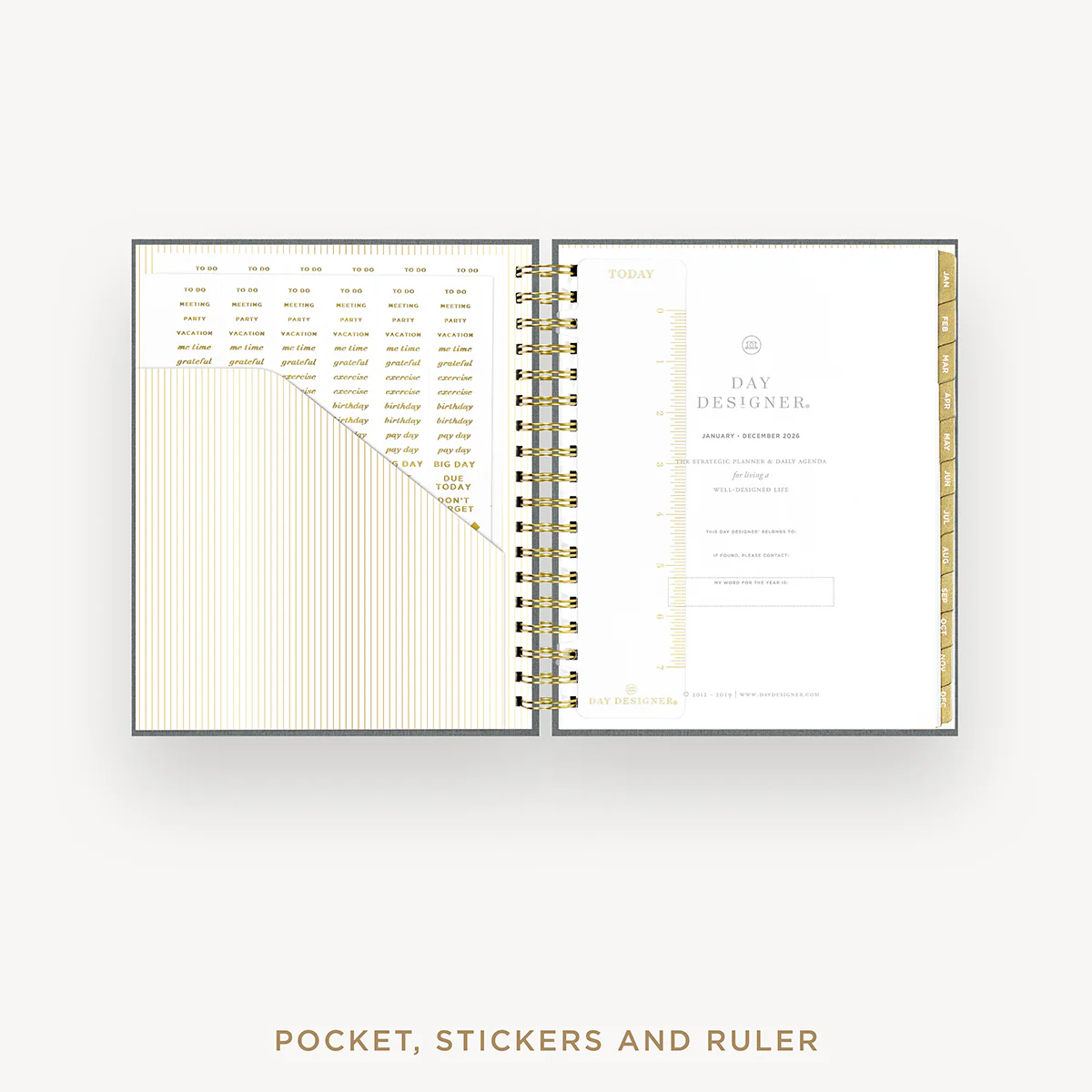2026 Daily Planner: Charcoal Bookcloth - Image 5