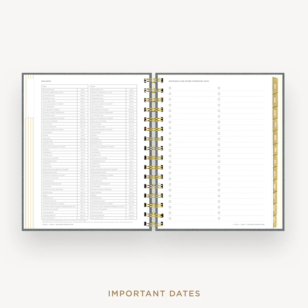 2026 Mini Daily Planner: Charcoal Bookcloth - Image 11