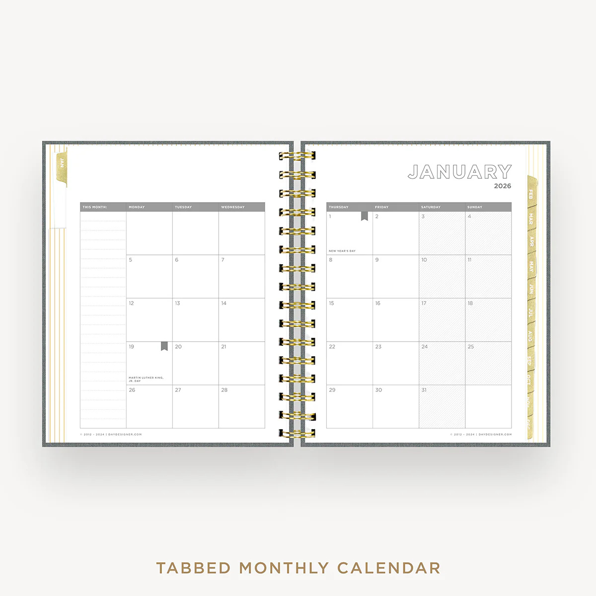 2026 Mini Daily Planner: Charcoal Bookcloth - Image 12